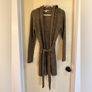 Carolyn Taylor Brown Knit Belted Cardigan